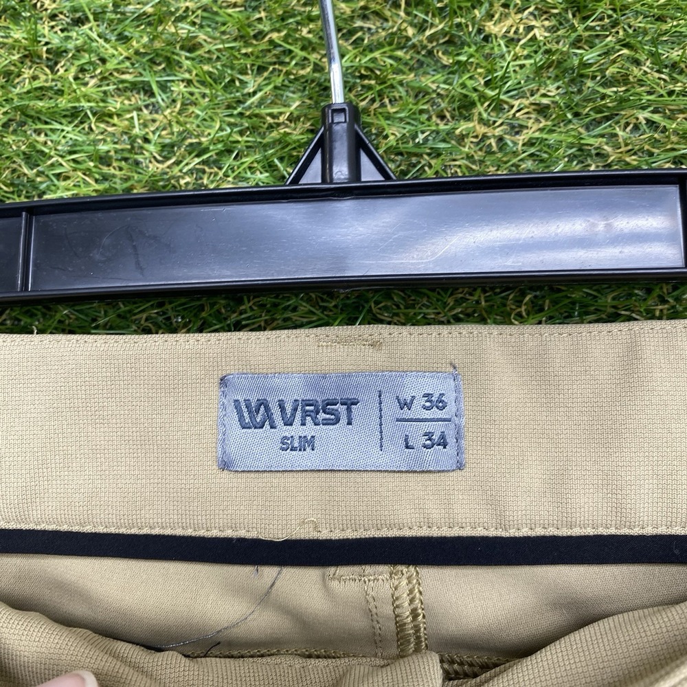 VRST Pants Mens 36x32 Beige Performance Tech Golf Chino Stretch Slacks Casual - Picture 9 of 13